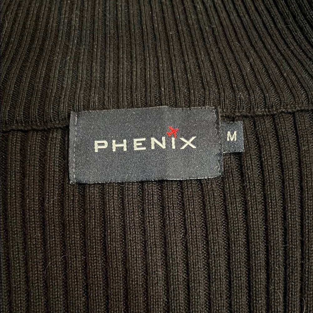 Chic Black Ribbed Zip-Up Jacket S/M - Picture 3 of 5